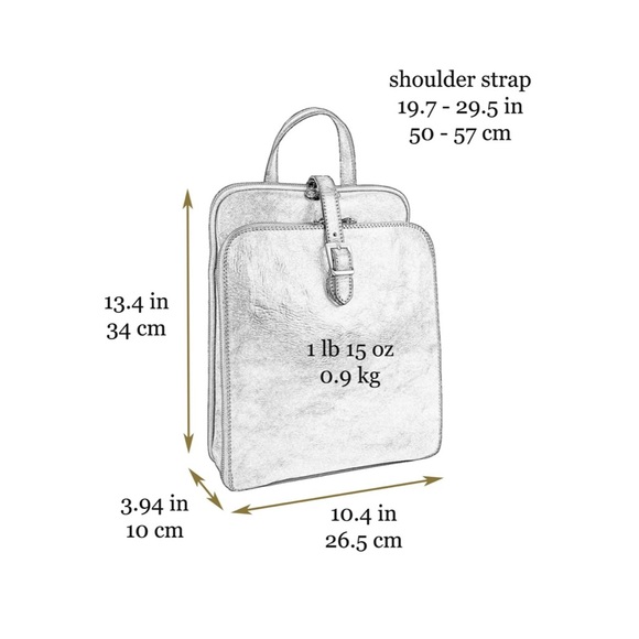 Time Resistance Womens Convertible Leather Backpack Shoulder Bag - Clarissa Red - Picture 9 of 16